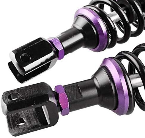 Mallofusa 13.7Inch 350mm Pair Rear Motorcycle Air Shock Absorbers Replacement Suspension Eye to Clevis Universal Compatible for Kawasaki Honda Yamaha Suzuki White in Saudi Arabia