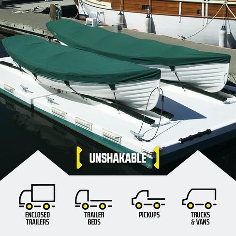 Pack of 50 Tarp Straps for Flatbed Trailers, 21" Long Natural Rubber Bungee Cord Tie-Downs Ideal for Securing Tarps, Canvases, Cargo in Cold Climates | Tie-Downs w/ Metal S-Hooks in Kuwait