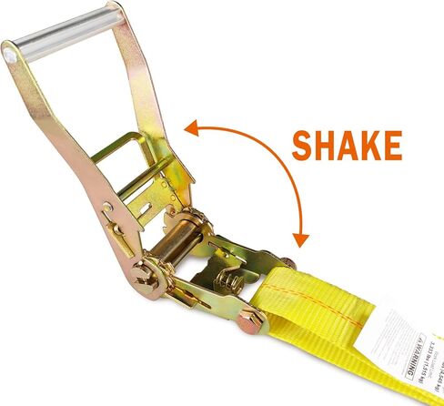 حزام ربط بسقاطة 2 بوصة × 27 قدمًا، أشرطة شديدة التحمل - WLL: 3,333 رطل - BS: 10,000 رطل - بضائع ثابتة (عبوتان) in Kuwait