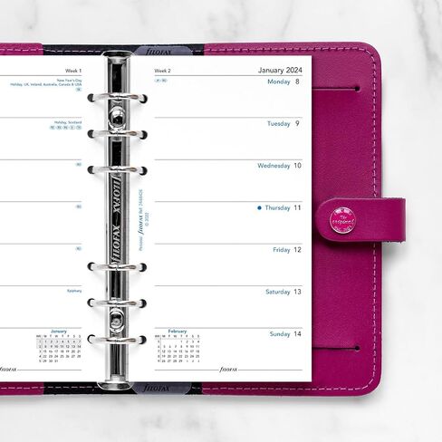 Filofax Personal week per page English 2024 diary in Saudi Arabia