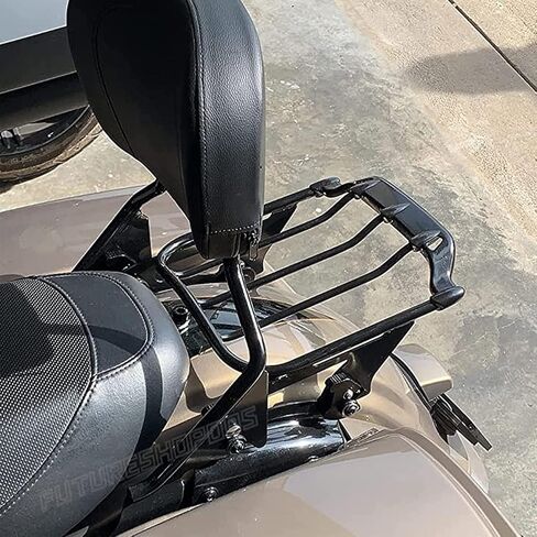 Fit 2021 Street Glide Luggage Rack Harley Luggage Rack Black Air Wing King قابل للفصل اثنين من الرف لدراجة نارية 2020 Road Glide رف أمتعة خلفي أسود بجولة رف هارلي المرفق in Kuwait