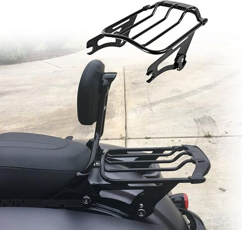 Fit 2021 Street Glide Luggage Rack Harley Luggage Rack Black Air Wing King قابل للفصل اثنين من الرف لدراجة نارية 2020 Road Glide رف أمتعة خلفي أسود بجولة رف هارلي المرفق in Saudi Arabia