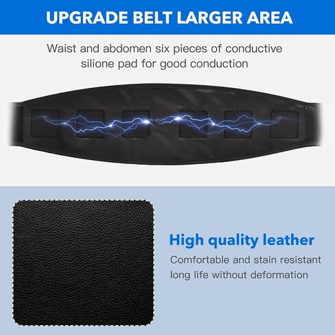 ABS Stimulator, Ab Machine, Muscle Stimulator, Abdominal Toning Belt Workout Portable Ab Stimulator, Home Office Fitness Workout Equipment for Abdomen Black in Saudi Arabia