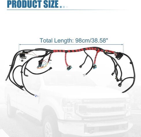 X AUTOHAUX 1 مجموعة أسلاك المحرك لفورد F250 F350 F450 F550 01-03 يستبدل رقم F81Z12B637FA أسود in Saudi Arabia