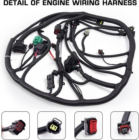 سرج أسلاك المحرك 5C3Z-12B637-BA، متوافق مع محرك الديزل Ford F-250 F-350 F-450 F-550 2005 2006 2007 6.0L (تاريخ البناء 11/4/2004 وفي وقت لاحق فقط) in Kuwait