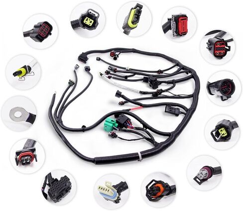 سرج أسلاك المحرك 5C3Z-12B637-BA، متوافق مع محرك الديزل Ford F-250 F-350 F-450 F-550 2005 2006 2007 6.0L (تاريخ البناء 11/4/2004 وفي وقت لاحق فقط) in Kuwait
