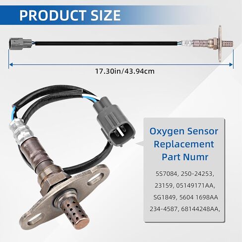 2 قطعة مستشعر الأكسجين 234-4162، مستشعر O2 المنبع المصب متوافق مع Toyota 4Runner T100 Tacoma Tundra Sequoia 1995-2004، الجزء رقم: 234-4161 234-4153 234-4154. in Kuwait