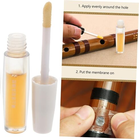 Toyvian 5pcs Liquid Dimo ​​glue Chinese Flute Dizi Flute Membrane Traditional Instrument Parts Glue Liquid Adhesive Flute Diaphragm Traditional Flute Parts Plastic Fragrance Chewing Gum in Saudi Arabia