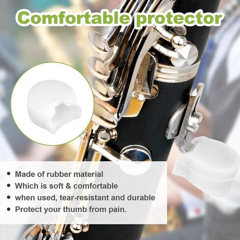5 Pcs Clarinet Thumb Rest Cushion Silicone Clarinet Oboe Thumb Rest Cushion Thumb Protector Bass Clarinet For Clarinets Oboes Beginners Professionals in Saudi Arabia