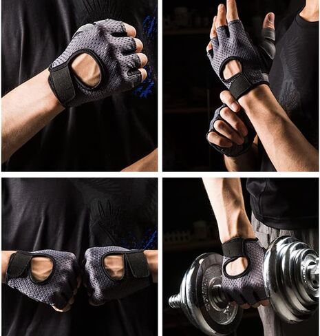 Workout Gloves,Weight Lifting Fingerless Gym Exercise Gloves,Men's and Women's Anti-calluses Must-Have Fitness Gloves, Lightweight and Breathable in Saudi Arabia