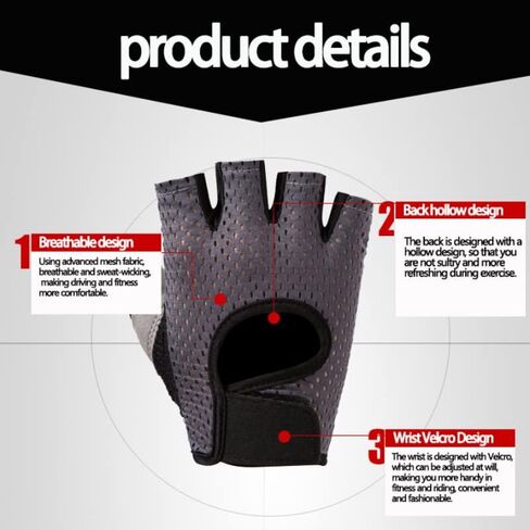 Workout Gloves,Weight Lifting Fingerless Gym Exercise Gloves,Men's and Women's Anti-calluses Must-Have Fitness Gloves, Lightweight and Breathable in Saudi Arabia