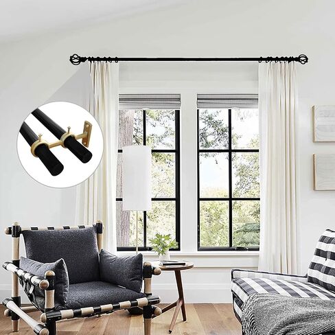 دعامة قضيب ستارة، 3 قطع من حوامل قضيب الستارة المزدوجة، دعامة قضيب ستارة مزدوجة لغرفة المعيشة وغرفة النوم لقضيب 1 بوصة، ذهبي in Kuwait