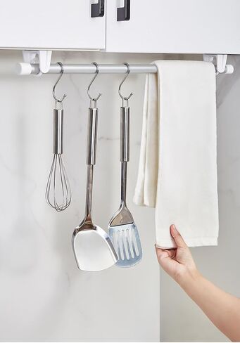 2 حزمة من دعامة قضيب الستارة ذاتية اللصق، حامل قضيب ستارة لاصق بفتحة دائرية، دعامات عمود ستارة بدون حفر، حامل خطاف ستائر، حامل قضيب تثبيت قضيب المنشفة (أبيض) in Saudi Arabia