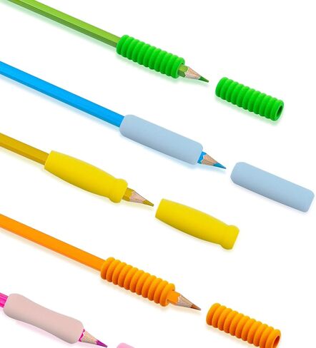 30 قطعة من مقابض أقلام الرصاص للكتابة اليدوية للأطفال، حامل أقلام TACYKIBD للأطفال، أداة تصحيح وضعية قبضة اليد للأطفال الصغار في مرحلة ما قبل المدرسة والأطفال لليسار أو اليمين (4 أنواع) in Kuwait