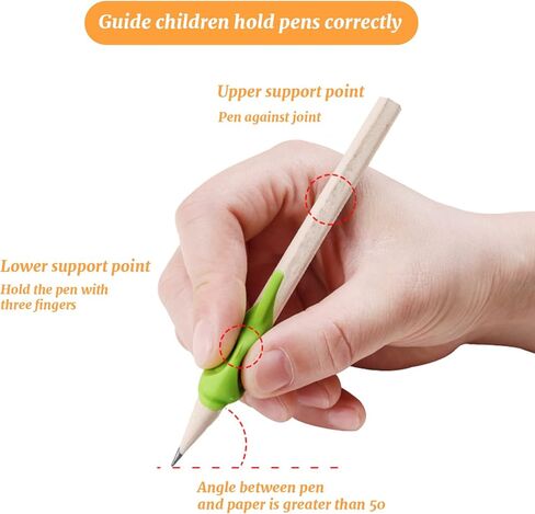 30 قطعة من مقابض أقلام الرصاص للكتابة اليدوية للأطفال، حامل أقلام TACYKIBD للأطفال، أداة تصحيح وضعية قبضة اليد للأطفال الصغار في مرحلة ما قبل المدرسة والأطفال لليسار أو اليمين (4 أنواع) in Kuwait