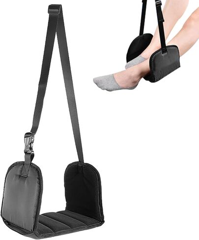 أرجوحة قدم للطائرة ومسند للقدمين أثناء السفر: ملحقات مسند قدم الطائرة وحمالة القدم المحمولة وأساسيات الراحة من إسفنج الذاكرة in Kuwait