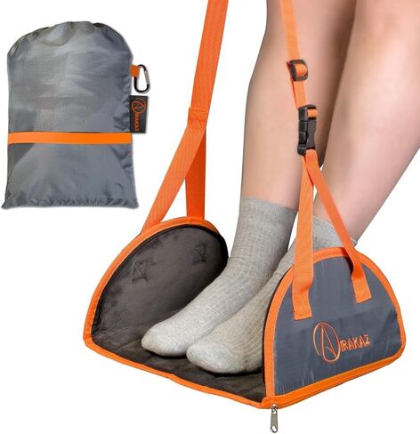 أرجوحة قدم للطائرة، مسند قدم للسفر مع غطاء قابل للإزالة، مسند قدم مع أقدام مغطاة، حبال قدم محمولة لرحلات الطائرات الطويلة، أرجوحة قدم لا تصطدم in Kuwait