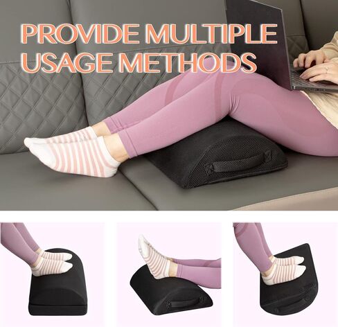 مساند للقدمين من Ximoon تحت المكتب في العمل، وسادة مقعد للقدم قابلة للتعديل مع مقبض سفلي غير قابل للانزلاق، مسند قدم مريح تحت المكتب للمنزل والمكتب والألعاب لتخفيف آلام أسفل الظهر والركبة in Kuwait