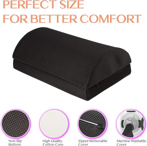 مساند للقدمين من Ximoon تحت المكتب في العمل، وسادة مقعد للقدم قابلة للتعديل مع مقبض سفلي غير قابل للانزلاق، مسند قدم مريح تحت المكتب للمنزل والمكتب والألعاب لتخفيف آلام أسفل الظهر والركبة in Kuwait