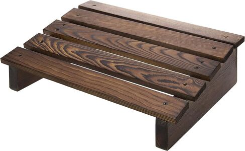 MyGift 15-Inch Burnt Wood Ergonomic Under-Desk Tilted Footrest for Home and Office in Saudi Arabia