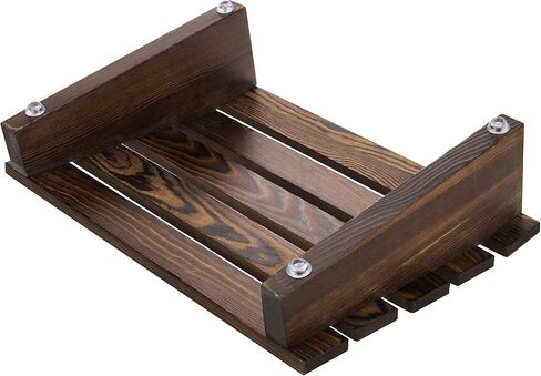 MyGift 15-Inch Burnt Wood Ergonomic Under-Desk Tilted Footrest for Home and Office in Saudi Arabia