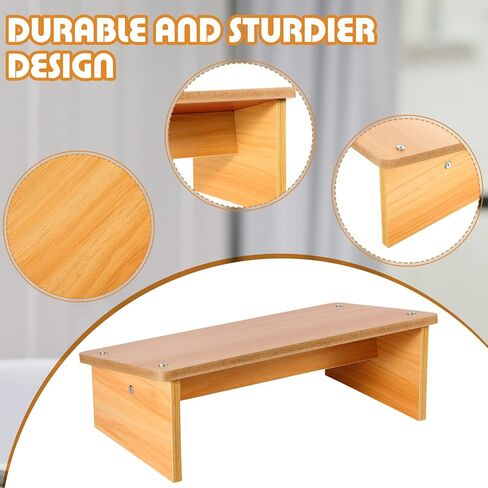 مسند قدم خشبي لتحت المكتب في العمل، مقعد مريح للقدم تحت المكتب، مسند للقدمين في المكتب، مقعد خشبي عالي الجودة، مقعد مكتب محمول للأقدام للأطفال البالغين، مكتب المنزل، غرفة النوم، المطبخ in Kuwait