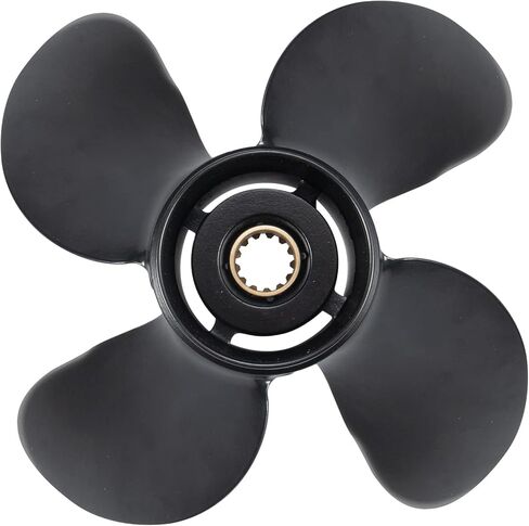 الدعائم الشبابية 10.1 X14 استبدال OEM #48-73138A45 مروحة القارب الخارجية لمحركات الزئبق 25-70HP 4 شفرات ألومنيوم 10.1Dia x 14 مروحة الملعب 13 سن RH in Kuwait