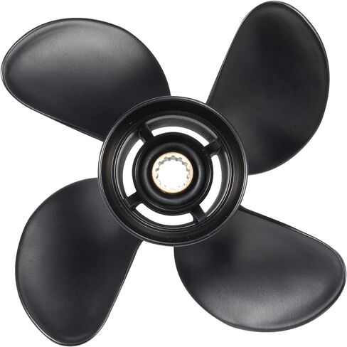 الدعائم الشبابية 10.1 X14 استبدال OEM #48-73138A45 مروحة القارب الخارجية لمحركات الزئبق 25-70HP 4 شفرات ألومنيوم 10.1Dia x 14 مروحة الملعب 13 سن RH in Kuwait