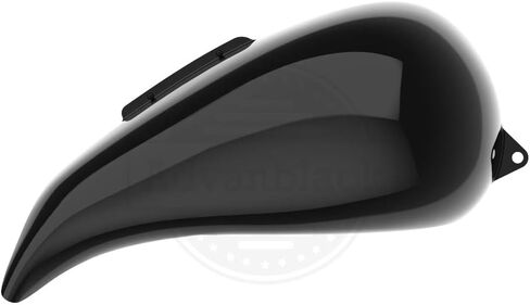 Harley Stretched Gas Tank Cover Motorcycle Tank Covers Gallon Fuel Shrouds Fit for 2009+ Harley Touring - Denim Black with Medium Red Outer Pinstripe in Saudi Arabia