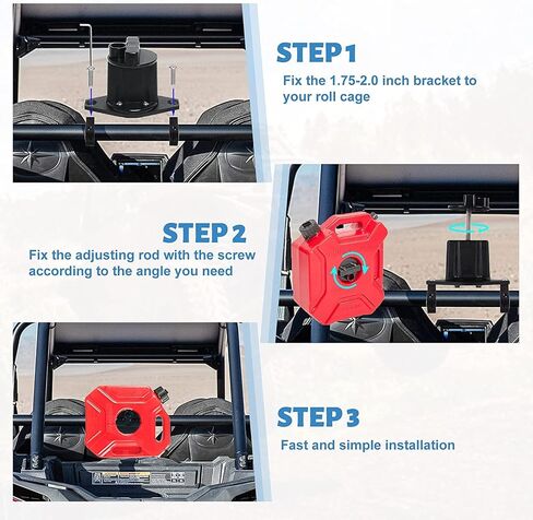 UTV ATV Gas Can Mount, Oil Mounting Holder Gas Tank Cans Holder Compatible Polaris RZR Pioneer Yamaha Can Am Maverick X3 in Saudi Arabia
