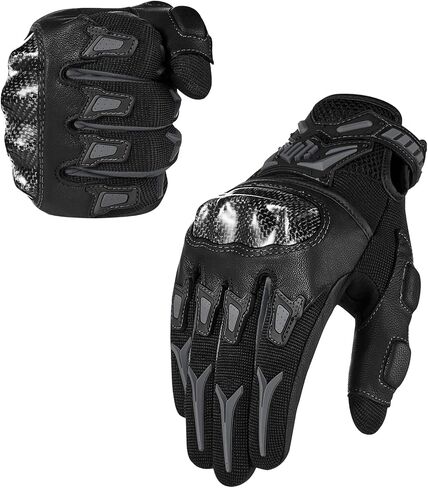 ILM Motorcycle Motocross Cycling Off-Road Dirt Bike Gloves for Men Women Touchscreen Hard Knuckle ATV MTB Guantes (Green, XXL) in Saudi Arabia