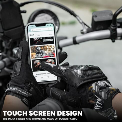 ILM Motorcycle Motocross Cycling Off-Road Dirt Bike Gloves for Men Women Touchscreen Hard Knuckle ATV MTB Guantes (Green, XXL) in Saudi Arabia
