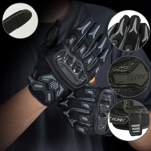 ILM Motorcycle Motocross Cycling Off-Road Dirt Bike Gloves for Men Women Touchscreen Hard Knuckle ATV MTB Guantes (Green, XXL) in Saudi Arabia