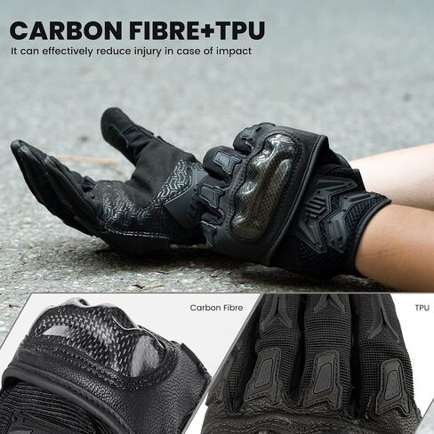 ILM Motorcycle Motocross Cycling Off-Road Dirt Bike Gloves for Men Women Touchscreen Hard Knuckle ATV MTB Guantes (Green, XXL) in Saudi Arabia