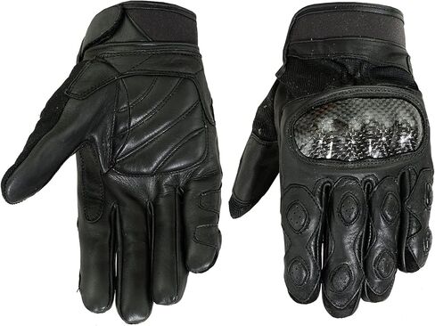 Daniel Smart Cowhide Leather Motorcycle Gloves for Men Biker Gloves with Gel Palm and Hard Knuckles in Saudi Arabia