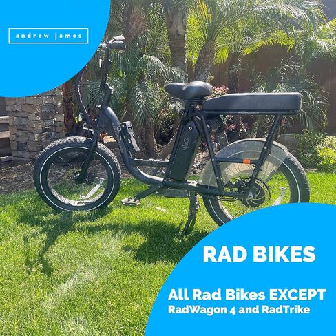 مقعد دراجة أندرو جيمس ومجموعة استبدال عمود أسود (27.2 × 350 مم) لدراجات RAD Power Ebikes سرج دراجة مريح واسع الحجم مع تعليق ممتص للصدمات لدراجات التمرين والدراجات الخارجية in Saudi Arabia