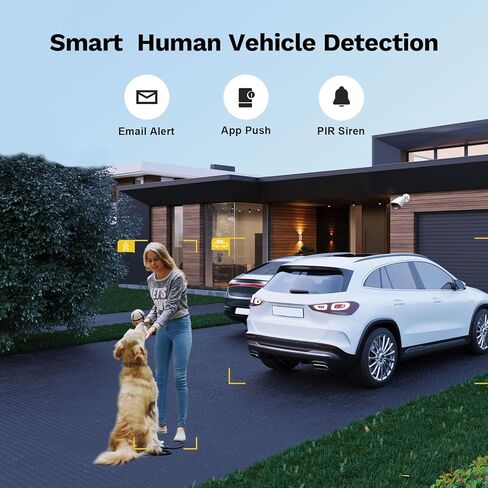 نظام كاميرا أمان 8CH 5MP في الهواء الطلق، إنذار صفارات الإنذار، كشف حركة الإنسان/المركبة بالذكاء الاصطناعي، كاميرا DVR سلكية 5MP 8CH مع رؤية ليلية ملونة، الوصول عن بعد، إنذار صفارة الإنذار، قرص صلب مدمج سعة 2 تيرابايت in Kuwait