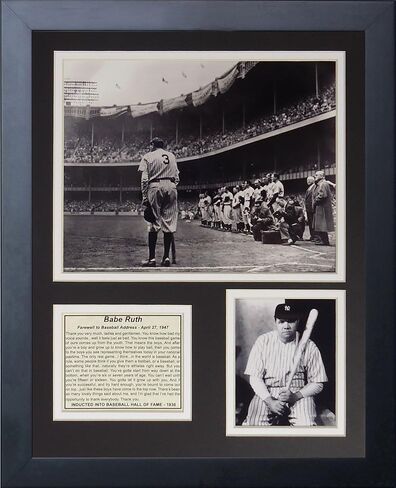مجموعة صور مجمعة بإطار من Legends Never Die Babe Ruth Farewell، مقاس 11 × 14 بوصة in Saudi Arabia