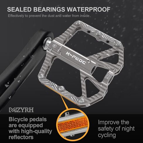 دواسات دراجة الطريق/الجبل، دواسات دراجة من سبائك الألومنيوم مقاس 9/16 بوصة، دواسات MTB خفيفة الوزن غير قابلة للانزلاق، محامل محكمة الغلق، دواسات منصة الدراجة BMX MTB in Kuwait