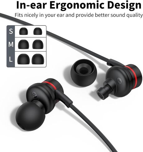 سماعات رأس USB C، سماعات أذن USB من النوع C سماعات أذن سلكية بخاصية إلغاء الضوضاء المغناطيسية مع ميكروفون لهاتف iPhone 15 Pro Max Plus، iPad Pro، Samsung Galaxy S23 S22 S21 S20، Note 10 20، Pixel 5 4 3XL in Saudi Arabia