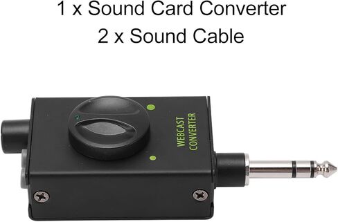 External Sound Card,Sound Card Converter,Portable Multifunctional External Sound Adapter for Mixer Live Recording Computer Games for Live Streaming and Recording in Kuwait