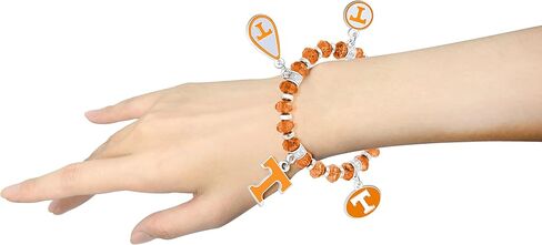 NCAA Tennessee Volunteers Five Charm Logo Beaded Bangle Bracelet in Saudi Arabia