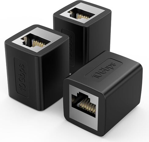 BIFALE RJ45 Coupler Female to Female 10Gbps 3Pack, High Speed Ethernet Coupler Ethernet Extender 328 FT Long Distance for Cat 8 Cat 7 Cat 6 Cat 5 Ethernet Cable in Line Female to Female Coupler in Kuwait