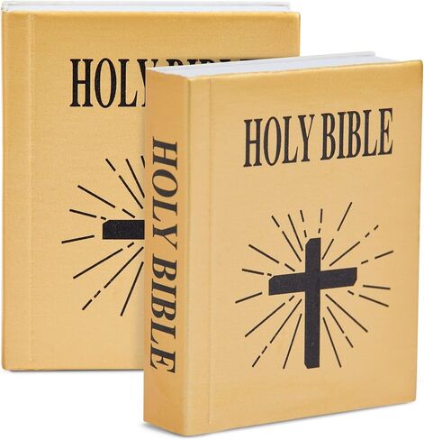 Juvale 12 Pack Mini Bible Keychain, Jesus Keychain - Bulk Religious Holy Bible Key Holders for First Communion, Easter, Baptism (Gold, 3.3 In) in Saudi Arabia