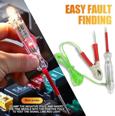 جهاز اختبار دائرة LED مزدوج اللون، قلم كشف السيارة، ضوء اختبار السيارات، ملحقات استبدال المركبات، عالمي لمعظم السيارات والشاحنات والشاحنات الصغيرة (متعدد الألوان #3) in Saudi Arabia