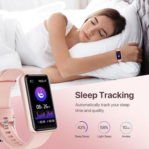 ساعة WalkerFit لتعقب اللياقة البدنية للنساء، Reloj Inteligente Mujer مع مراقب ضغط الدم ومعدل ضربات القلب والنوم، ومتتبع النشاط المقاوم للماء وساعة Android الذكية لهواتف iPhone، ومتتبع الخطوات، وعداد الخطى in Kuwait