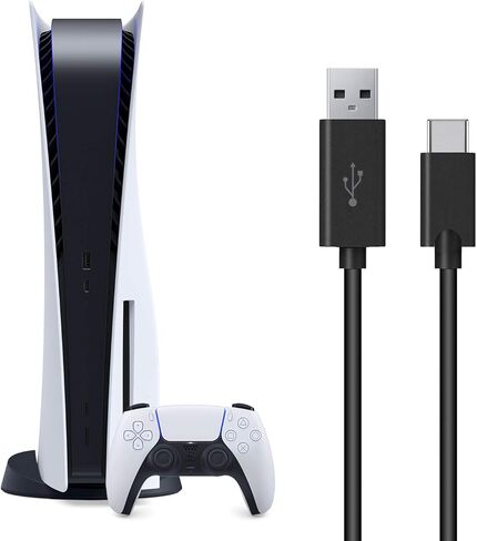 كابل تحكم طويل للغاية من Olixar لوحدة تحكم Sony Playstation 5 DualSense (كابل شحن USB إلى USB-C بطول 3 متر لوحدات تحكم PS5) in Kuwait