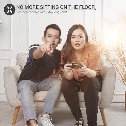 كابل تحكم طويل للغاية من Olixar لوحدة تحكم Sony Playstation 5 DualSense (كابل شحن USB إلى USB-C بطول 3 متر لوحدات تحكم PS5) in Kuwait