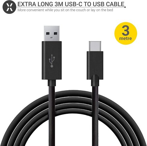 كابل تحكم طويل للغاية من Olixar لوحدة تحكم Sony Playstation 5 DualSense (كابل شحن USB إلى USB-C بطول 3 متر لوحدات تحكم PS5) in Kuwait