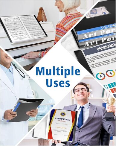 كتاب عرض تقديمي مكون من 3 عبوات من مجلدات المحفظة الفنية بأكمام بلاستيكية مقاس 9 × 12 بوصة مع واقيات أوراق العمل الفني للمستندات سعة 30 جيبًا وسعة 60 صفحة in Kuwait